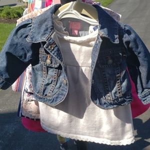 Janie and Jack dress with jean jacket